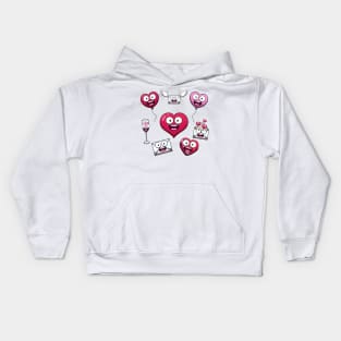 Cute Valentine’s Day Props Kids Hoodie